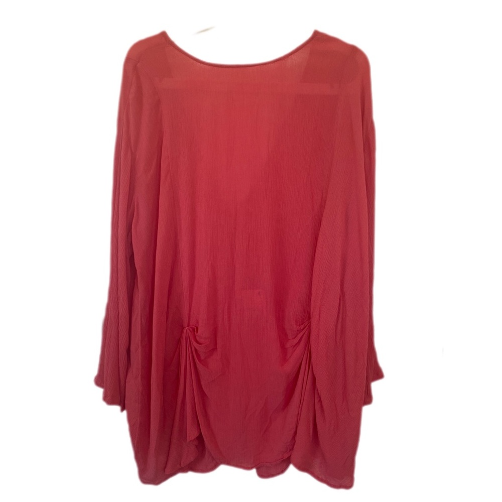 Free People Long Sleeve Blouse with V back Size S